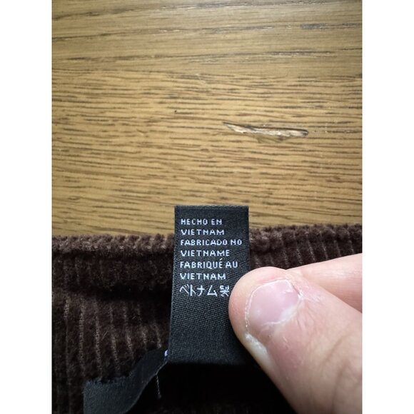 Forever 21 Corduroy Pants Women Size Medium Flared Leg Chocolate Boho Hippie NWT - Picture 10 of 16